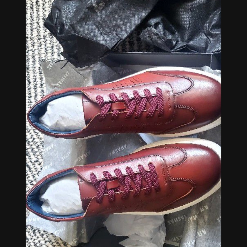ZANZARA Fleetwood Sneaker In Wine. Size 10